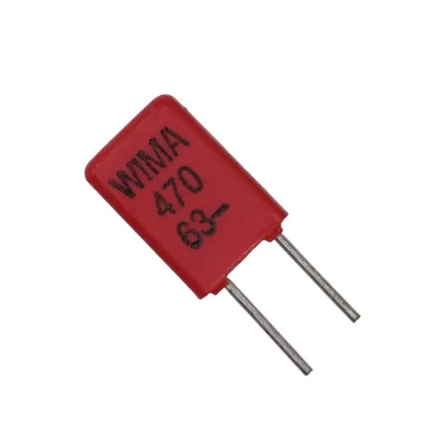 470PF 63V Metallized Film Capacitor - WIMA (2.5MM Pitch) 470PF 63V Metallized Film Capacitor - WIMA (2.5MM Pitch)