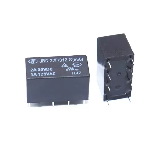 HONGFA 12V DPDT PCB Signal Relay With Switching Capacity of 2A @ 30V DC - JRC-27F/012-S HONGFA 12V DPDT PCB Signal Relay With Switching Capacity of 2A @ 30V DC - JRC-27F/012-S
