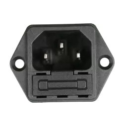 IEC320 C14 3 Pin Power Socket With Fuse Holder