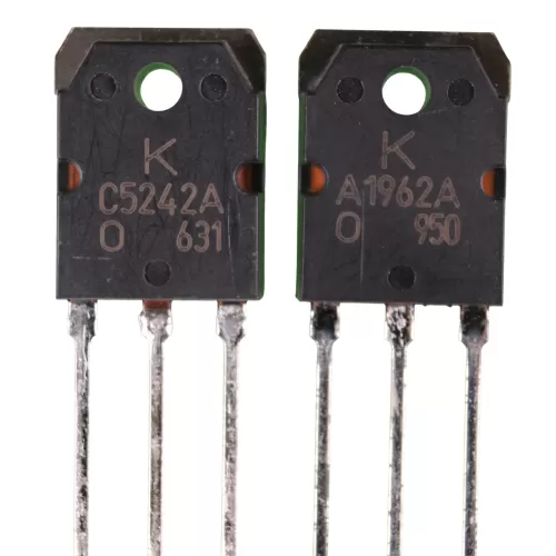 A1962 & C5242 (2SA1962 & 2SC5242) BJT High Power Audio Transistor Pair