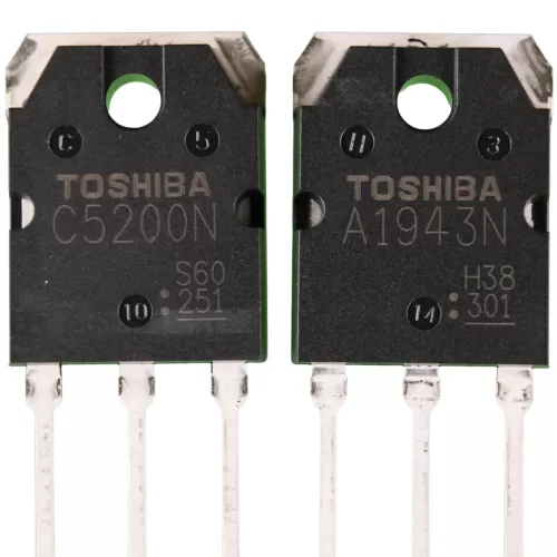 C5200N & A1943N (2SC5200 & 2SA1943) BJT Transistor Pair - Toshiba C5200N & A1943N (2SC5200 & 2SA1943) BJT Transistor Pair - Toshiba