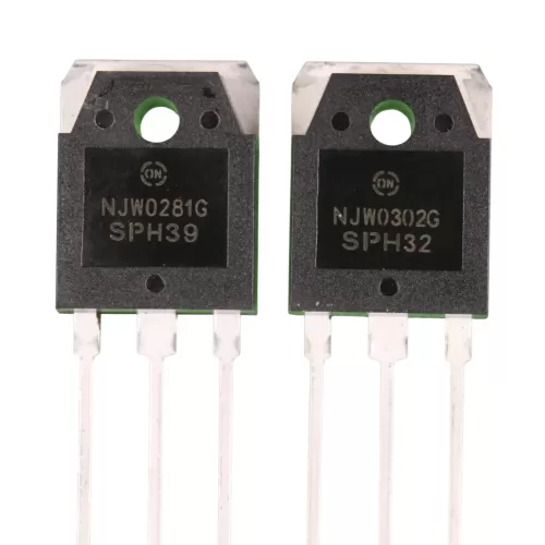 NJW0302 & NJW0281 PNP-NPN BJT High Power Audio Transistor Pair